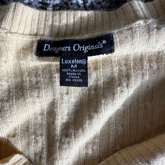 Yellow V-Neck Sweater - Picture 4 of 4